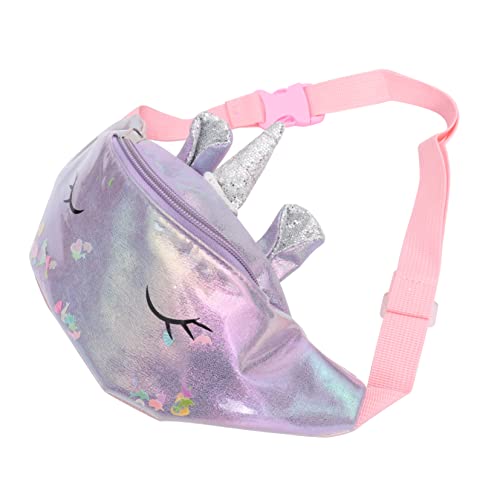 Holibanna 1 STK Einhorn-Gürteltasche modische Tasche Gürteltasche für Kinder Einhorn-Tasche Umhängetasche Einhorntasche für kleine Mädchen Kindertasche draussen Brusttasche Reisen PU-Leder von Holibanna