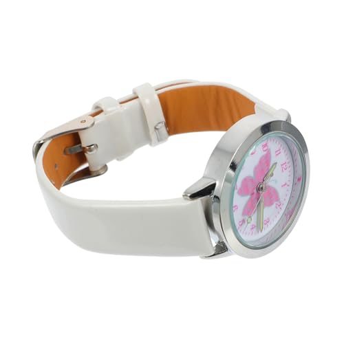 Holibanna 1 STK Kinderuhr Leuchtende Uhren Kinder Digitaluhr Kinder Anwesend Mädchen Armbanduhr Mädchenuhr Elektronische Uhren Mädchen Digitaluhr Geschenke Quarzuhren Weiß Scheinen Pu-gürtel von Holibanna