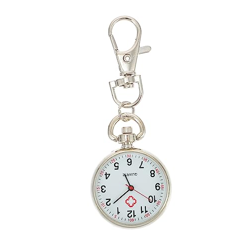 Holibanna 1 STK Taschenuhr Schlüsselanhänger Kinder Schlüsselringe Schlüsselanhänger Revers Uhr Anstecknadel Uhr Broschenuhren Für Krankenschwestern Glas von Holibanna