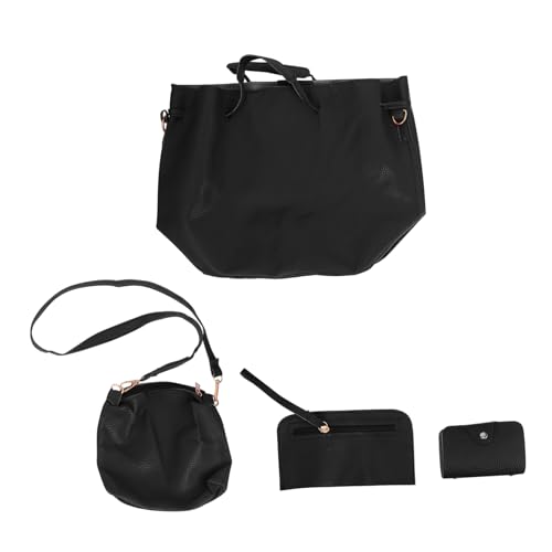 Holibanna 1 Satz 4st Damentasche Mit Litschi-Muster Brieftaschen Für Frauen Damen Geldbörse Pu-umhängetasche All-Match-Damentasche Mustertasche Fräulein Reißverschluss Kombinationstasche von Holibanna