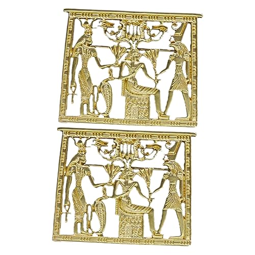 Holibanna 2stücke Retro Stil Ägyptischen Tempel Brosche Mantel Dekorative Zubehör Legierungsmaterial Glänzende Oberfläche Verschleißfest Nicht Verblasen von Holibanna