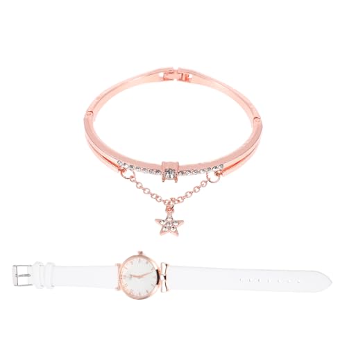 Holibanna 1satz Stylische Damen Armbanduhr Mit Armband-Set Elegante Quarzuhr Inklusive Funkelndem Armband Für Besondere Anlässe Für Freundinnen von Holibanna