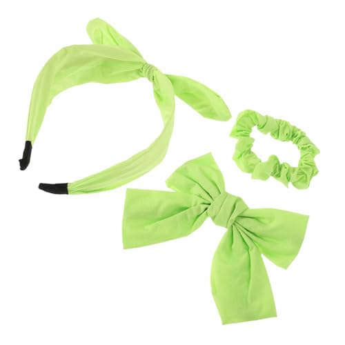 Holibanna Elegante Haarspangen Und Haarbänder Mit Schleife – 3-teiliges Haar-accessoire-set in Fruchtgrün Für Mädchen Für Pferdeschwänze Und Hautpflege von Holibanna