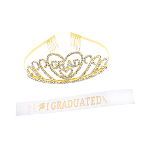 Holibanna 1 Satz Abschluss-schärpe Party-krone Kopfschmuck Absolventen-kleidung Requisite von Holibanna
