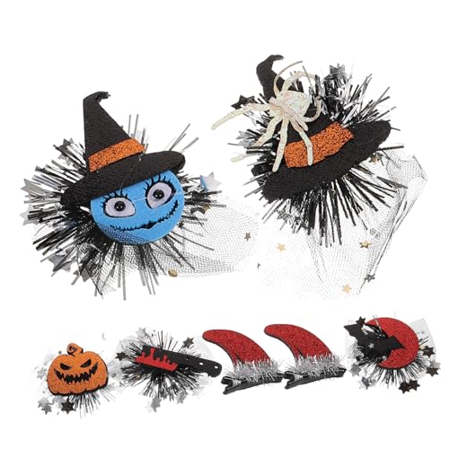 Holibanna 1 Satz Halloween Haarnadel Kopfschmuck Kinder Party Dekoration Spinne Kürbis Mesh Gaze Rand Clip Ornamente 6 Stile 1 Set Halloween-accessoires Fräulein Stoff Requisiten Gotisch von Holibanna