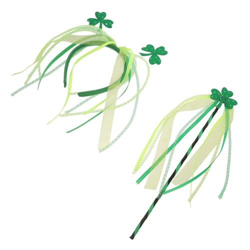 Holibanna 1 Satz Irisches Stirnband Kostüme Partydekorationen Zum St. Patricks Day St Patricks Day Hut Patricks-tag St. Patricks Day Geschirr Perlen Zum St. Patricks Day Green Gittergewebe von Holibanna