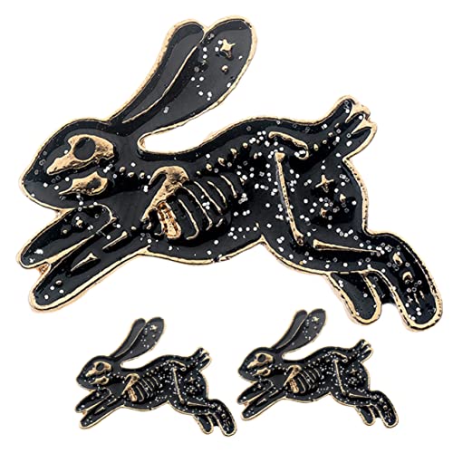 Holibanna 1 Satz Karikatur Enamel Broschen Niedliche Skelett Rabbit Form Anstecknadel Für Ostern Kreative Häschen Brosche Für Kleidung Taschen Oder Accessoire 3 Stück von Holibanna