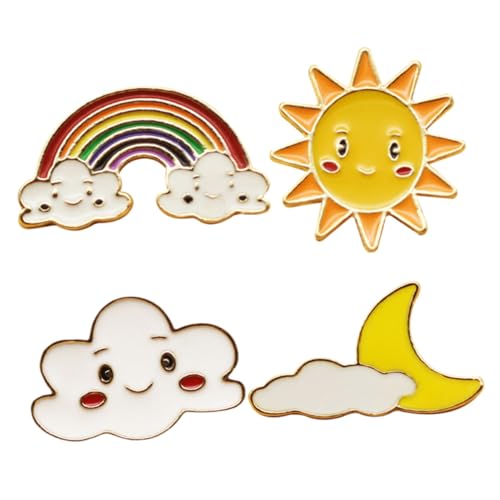 Holibanna 1 Satz Teiliges Farbige Broschen Legierung Zufällige Designs Für Kleidung Taschen Und Modeaccessoires Für Und Täglichen Gebrauch 4 Stück von Holibanna