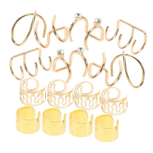 Holibanna 1 Satz festival zubehör haarspange Ohrring für Brautfrisur DIY-Schmuck Ohrring-Design Reifen Armbänder Ohrmanschetten nicht durchstechend Haarschmuck für Damen Zinklegierung Golden von Holibanna