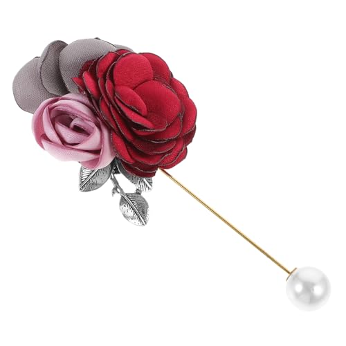 Holibanna 1 Stück Blumen Brosche mit Perlen Stoff Blütenanstecker für Frauen Elegantes Accessoire für Hochzeiten Dates und Alltag Vielseitig Einsetzbar Zufälliger Stil von Holibanna