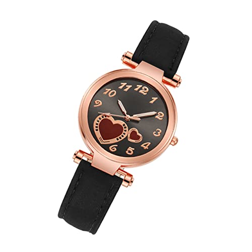 Holibanna Damenuhr Quarzarmbanduhr Frauen Uhr Herz Design Lässige Armbanduhr für Freizeit und Partys von Holibanna