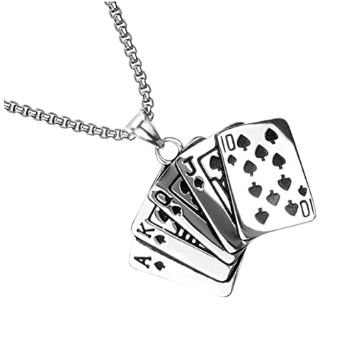 Holibanna 1 Stück Halskette mit Poker Design für Männer Einzigartiger Anhänger für Partys und Besondere Anlässe Kette Stilvoller Schmuck für Herren von Holibanna