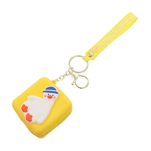 Holibanna 1 Stück Krumme Entenschlüsselkette Portemonnaie wechseln Cartoon-Geldbörse tragbare Geldbörse Münzbeutel Schlüsselanhänger süße Geldbörse Cartoon-Münzgeldbörse USB-Tasche PVC Gelb von Holibanna