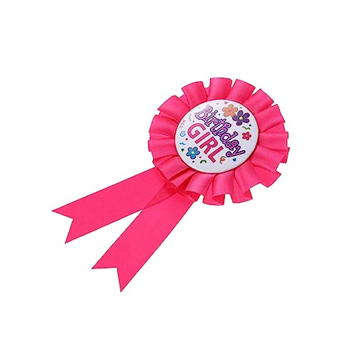 Holibanna 1 Stück Preisband kindergeburtstagsabzeichen Geburtstag Buttons Schleife geschenk Kindergeburtstagsbroschen Kindergeburtstagsstifte Abschlussball schmücken Kleidung Knopf Baby Rosa von Holibanna