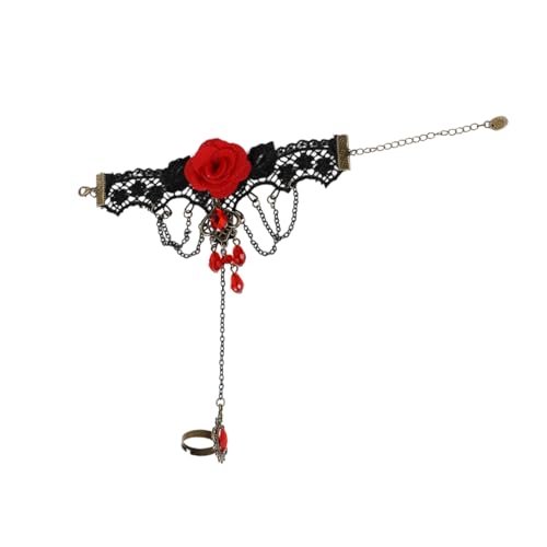 Holibanna 1 Stück Retro Damen Armband mit Spitzenverzierung und Ring Armband Eleganter Schmuck für Besondere Anlässe für Frauen von Holibanna