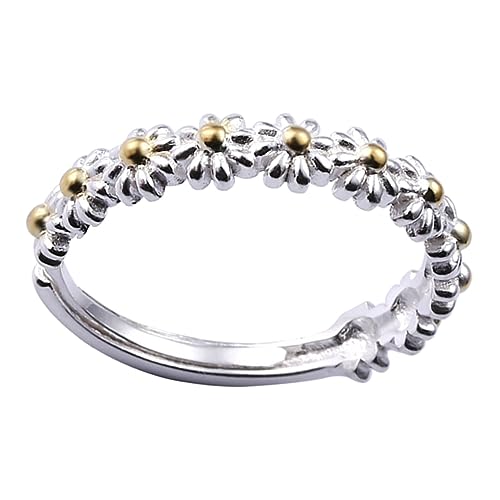 Holibanna 1 Stück Stylischer Verstellbarer Ring für Damen Süßer Daisy Ring für Besondere Anlässe Langlebig und Komfortabel Perfektes für Freunde und Familie von Holibanna