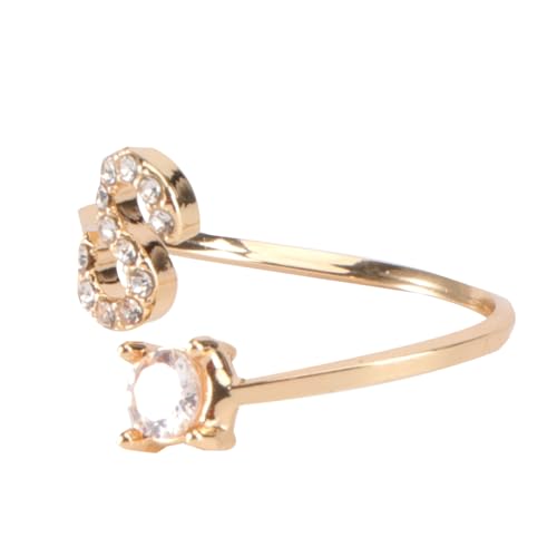 Holibanna 1 Stück Verstellbarer Damenring mit Buchstaben Modischer Finger Schmuck für Besondere Anlässe Wie Geburtstage Hochzeiten und Freundschaftsgeschenke Elegantem von Holibanna