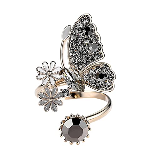 Holibanna 1 Stück Verstellbarer Offener Ring für Damen Goldplattierte Leicht und Hautfreundlich für Finger Modischer Schmuck für Besondere Anlässe von Holibanna