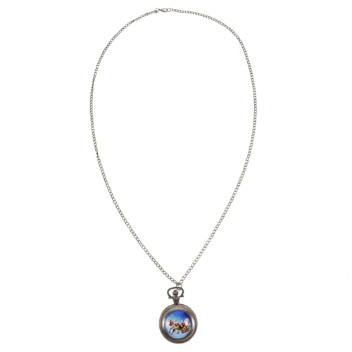 Holibanna 1 Stück Vintage Taschenuhr mit Weihnachtsmotiv Retro Quarz Uhr für Damen und Herren Antikes Design Geschenkidee für Weihnachten Stilvolle Kettenuhr für von Holibanna