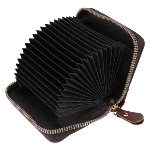 Holibanna Echtleder Herrengeldbörse Klappportemonnaie Mit RFID-Schutz Bankkartenfach Und Münztasche Langlebig Und Praktisch Für Täglichen Gebrauch von Holibanna