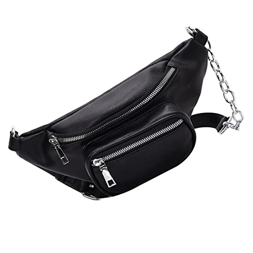 Holibanna 1stück Damen Umhängetasche Aus Pu Modische Crossbody Bag Mit Ketten-Design Praktische Doppel-Taschen Stilvoll Und Langlebig Für Schlüssel Handy Und Geldbörse von Holibanna