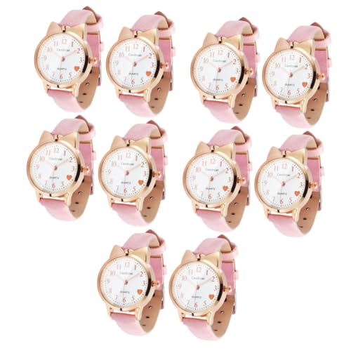 Holibanna 10 STK Leuchtende Uhr Uhren Uhr Mit Armband Sportuhr Für Kinder Geschenk Ansehen Stylische Armbanduhr Geschenkuhr Damengeschenke Dekorative Uhr Rosa Einstellen Fitness Einfach Pu von Holibanna