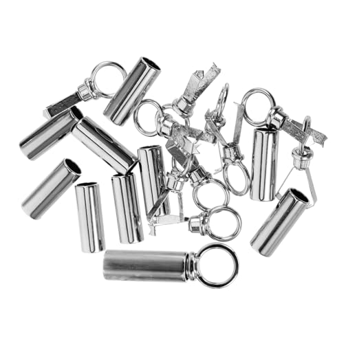 Holibanna 10 Sätze Zubehör für Hängeuhren aus Metall Kordelendstopper Clip easy mount schnürsenkel endkappen Haubenendkappen Endkappen mit Kordelzug Daunenjacke Jacke mit Hut Seilkappe von Holibanna