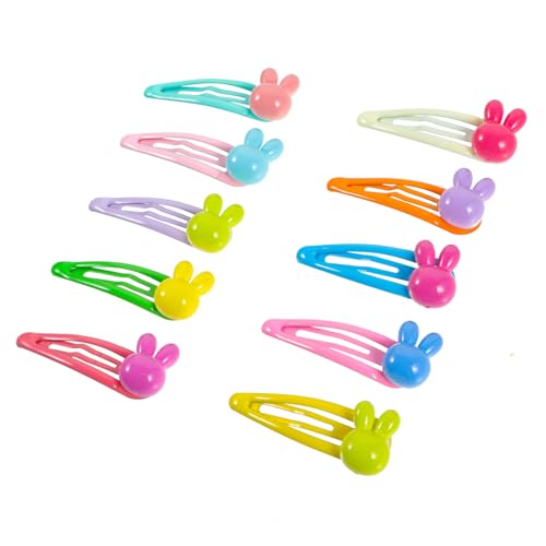 Holibanna 10 Stück Druckknopf Haarspangen Kaninchen Haarspangen Für Kleine Mädchen Süße Haar Accessoires Für Mädchen von Holibanna