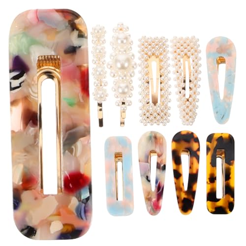 Holibanna 10 Stück Entebilly Jacket Set Haarschmuck für Damen kleine Haarspangen Haarklammern für Frauen dekorative Haarspangen Damen Marmor Haarspangen Mode Haarclip Haarnadel aus Marmor von Holibanna