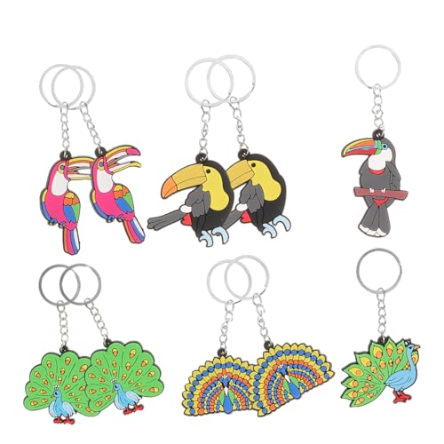 Holibanna Deko 10St Tukan Schlüsselanhänger Tier Cartoon Schultasche Anhänger Auto Schlüsselanhänger Party Geschenk Kolibri-Vogel-Schlüsselanhänger Tierschmuck Kinder Geldbörse Füller von Holibanna