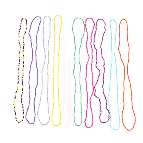 Holibanna 10 Stück Taillenperlenketten Bunte Bauchketten Afrikanischer Körperbikinischmuck für Frauen Und Mädchen (Gemischte Farbe) von Holibanna