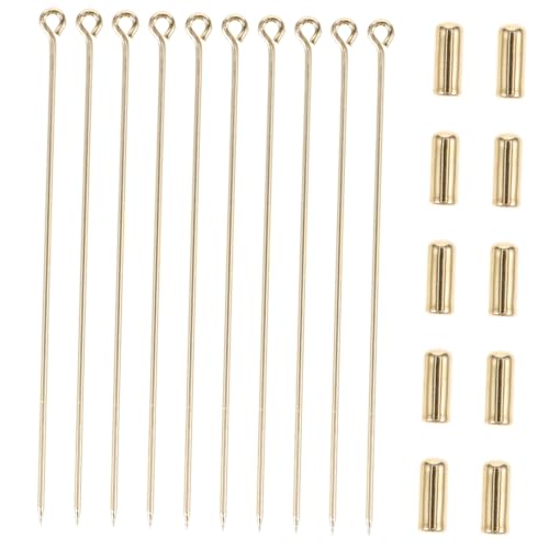 Holibanna 10 Stück Teiliges Goldfarbene Broschennadeln Lange Metallnadeln für DIY Schmuckherstellung Robuste Sicherheitsnadeln als Anstecknadeln für Kleidung Hut Schal und Handwerksprojekte von Holibanna
