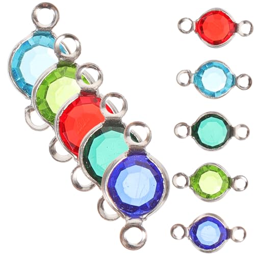Holibanna 10 Stück Teiliges Runde Verbindungsanhänger Robuste Schmuckverbinder für DIY Armbänder Charms Spacer Perlen für Armband Herstellung Farblich Gemischt für Halsketten und Ohrringe von Holibanna