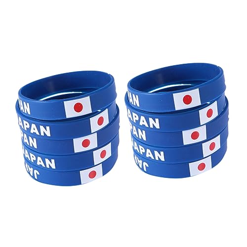 Holibanna 10stücke Silikonarmbänder Mit Nationalflaggenmuster Sportarmbänder Als Handringe Und Dekorationen Für Männer Und Frauen Umweltfreundliches Material Und Angenehm Zu Tragen von Holibanna
