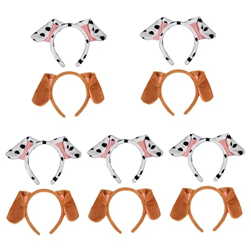 Holibanna 10 Stk Welpen Stirnband Partykopf-accessoire Cosplay-stirnbänder Tierhaarreifen Haarband Für Welpenohren Tierohren Kostüm Süße Stirnbänder Hundeohren Stoff Halloween Kind Dalma von Holibanna