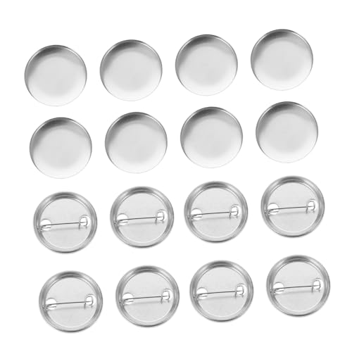 Holibanna 100 Sätze Eisenerz Basis Anstecknadeln für DIY Button Badges Bastelbedarf Transparente Schutzfolie Robustes Eisenmaterial Geeignet für Kleidung Hüte Vielseitige Bastelprojekte von Holibanna