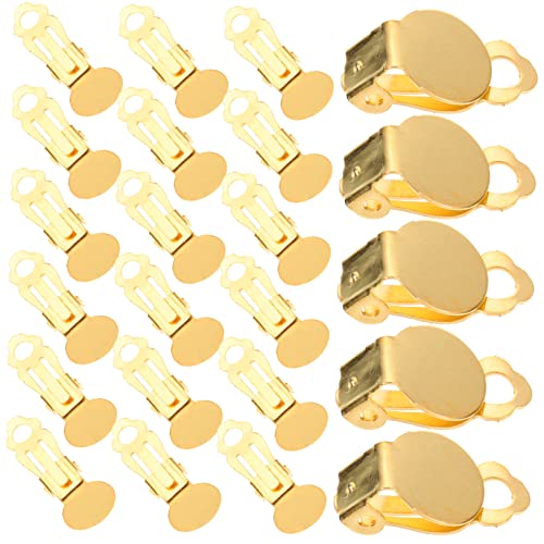 Holibanna 100 Stück Ohrclips Damen Ohrschmuck Nicht Piercing Ohrclip Leicht Verstellbar Hautfreundlich Modisch Geschenkidee für Frauen und Mädchen von Holibanna