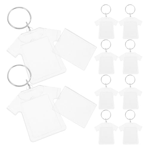 Holibanna 100stücke Schlüsselanhänger Foto Kleidung Form Leere Foto Schlüsselanhänger Für Kreative Ornamente Für Taschen Und Schlüsselbund von Holibanna