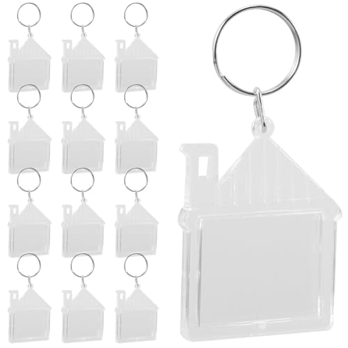 Holibanna 100stücke Foto-schlüsselanhänger Rohlinge Transparenter Bild-schlüsselanhänger DIY Mit Blanko Bilderrahmen Für Handwerk Und Geschenke von Holibanna