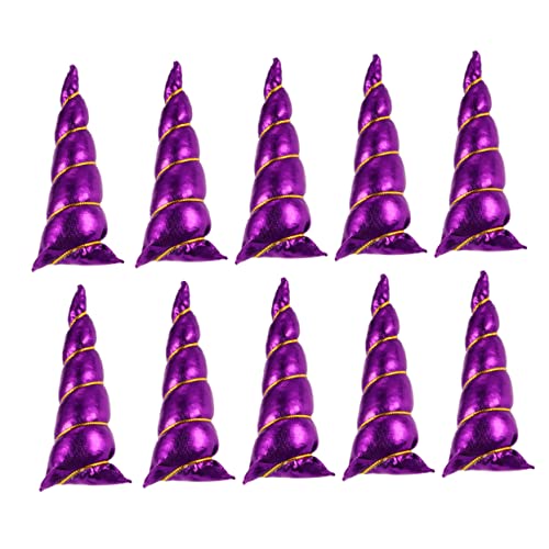 Holibanna 10st Partytütenfüller Für Kinder Gefälligkeit Für Geburtstagsfeiern Kostüm Goldenes Horn Glitzernde Hörner Krippen-bastelarbeiten Für Kinder Haarschmuck Geschenk Violett Blitz von Holibanna