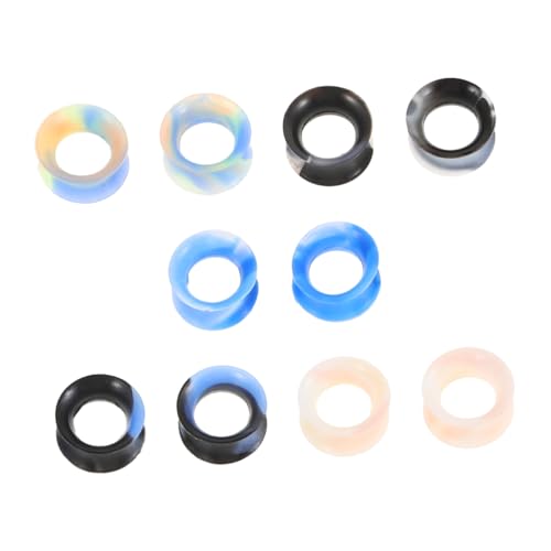 Holibanna 10stücke Silikon-ohrstöpsel Tunnel Flexibel Ohrdehnungswerkzeuge Expander Ohrschmuck-expander Für Männer Und Frauen Ohrtunnel-messgeräte Ohrpiercing-ohrringe von Holibanna
