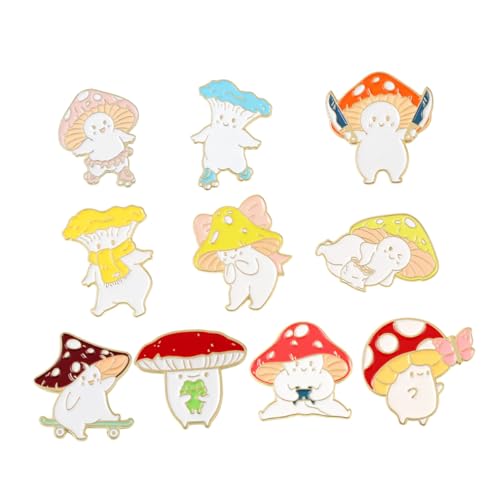 Holibanna 10stücke Pilz Anstecknadeln Cartoon Broschen Für Kleidung Taschen Und Hüte Strapazierfähiges Kreative Designs in Bunten Farben Zubehör Für Einen Einzigartigen Look von Holibanna