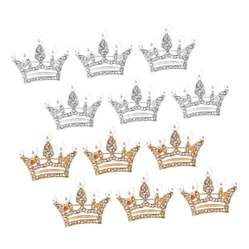 Holibanna 12 Stück Teiliges Damen Kronenform Dekorativer Ansteckpin für Kleidung Schal und Hut Glänzende Funkelnde Schmucknadeln als Modisches Accessoire und Geschenk von Holibanna