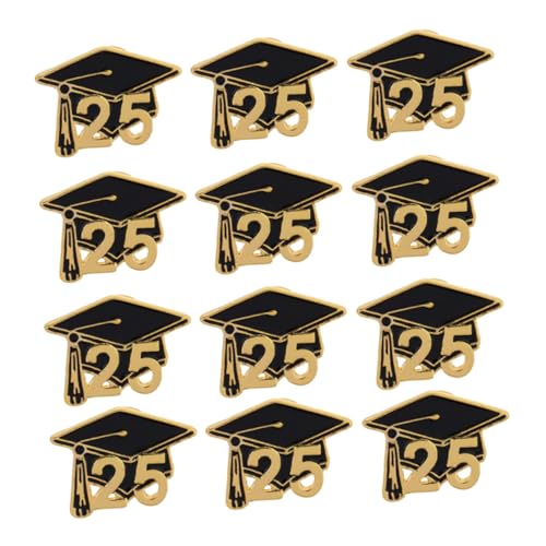 Holibanna 12 Stück Teiliges Metall Anstecknadeln für Schulabschluss und College Symbolische Abzeichen für Abschlussfeier Erinnerungsbroschen für Absolventen von Holibanna