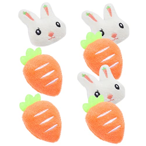 Holibanna 12 Stück Teiliges Plüsch Broschen Kaninchen und Karotte Niedliche Cartoon Anstecker für Kleidung Taschen Hüte für Ostern Partys und DIY Dekorationen Fröhliche Accessoires für von Holibanna
