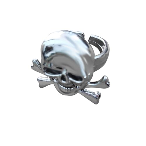 Holibanna Herrenaccessoires 12St Tag der Toten Schmuck Party Ring für Kinder Halloween Ring Stütze Halloween Party Ring Ringe Totenkopf-Handschmuck Piratenring Skelett Requisiten Spielzeug von Holibanna