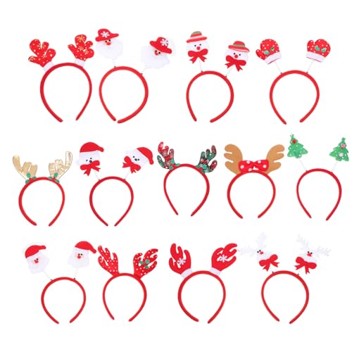 Holibanna 13stücke Teiliges Weihnachts-haarreifen Für Mädchen Lustige Cartoon-haarbänder Mit Rentiergeweih-design Weihnachts-haaraccessoires Für Partys Und Festlichkeiten von Holibanna