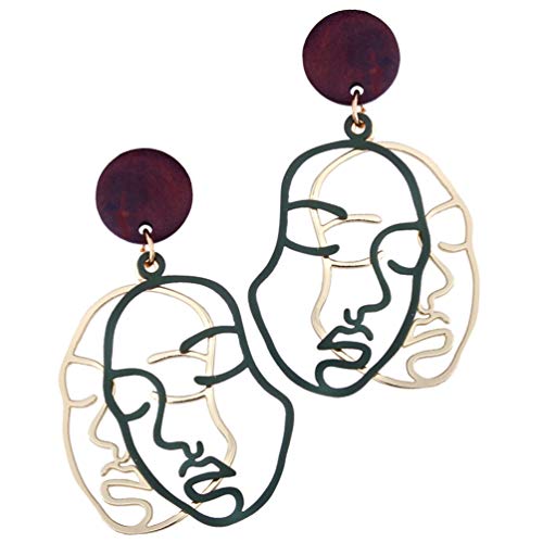 Holibanna Ohrring mit Abstraktem Gesicht Ohrring mit Schrulligem Gesicht Legierung – für Frauen von Holibanna