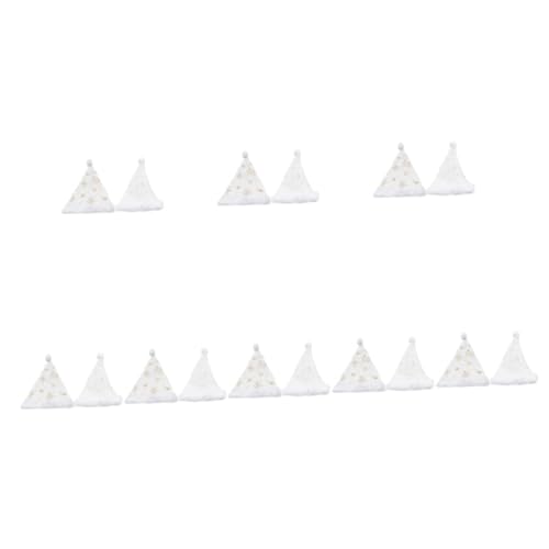 Holibanna 16 Stk Plüsch-weihnachtsmütze Kostüme Für Erwachsene Weiße Klamotten Weiße Kappe Weihnachtsmütze Weiß Weihnachtsmützen Für Erwachsene Frauen Weihnachtsmütze Weihnachtskostüm Hut von Holibanna