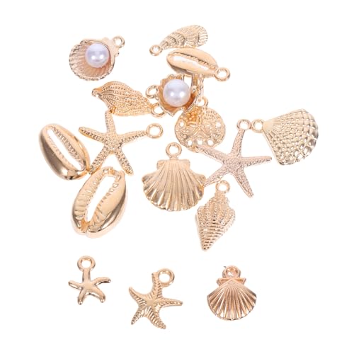 Holibanna 16 Stück Teiliges Meeresschmuck aus Legierung mit Muschel und Seestern Anhängern Leichte Diy Accessoires für Strand Halsketten und Armbänder Einzigartige Urlaubsschmuckstücke von Holibanna